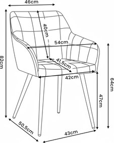 Zestaw 4 zielonych krzeseł pikowanych w stylu glamour F7-K02