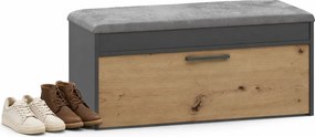Szafka Na Buty Antracyt + Dąb Artisan H6-M76