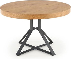 Stół rozkładany MERCY 120(160)x120 dąb/czarny