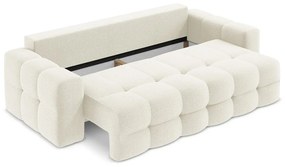Beżowa rozkładana sofa z materiału bouclé 255 cm Milu – Makamii
