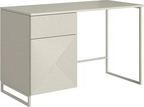 Biurko Asha 120 cm z szufladą - kaszmir / kaszmirowy stelaż