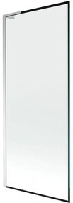 Mexen Next L parawan nawannowy 1-skrzydłowy 80 x 150 cm, czarna ramka, chrom - 895-080-000-03-70-01