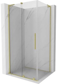Mexen Velar L kabina prysznicowa rozsuwana 100 x 110 cm, transparent, złota szczotkowana - 871-100-110-03-55