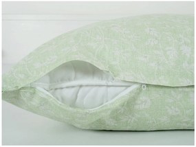 PrzytulneMieszkanie.pl PrzytulneMieszkanie.pl Pościel z bawełny Renforcé GREEN FLOWERS zielony Rozmiar pościeli: 70 x 90 cm | 140 x 200 cm
