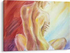 Obraz odpoczywającej kobiety, obraz olejny (70x50 cm)