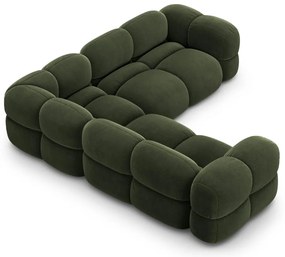 Zielony aksamitny narożnik Loretto – Cosmopolitan Design