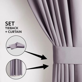 Szaroróżowa zaciemniająca zasłona termiczna 140x270 cm Pleat – Restilo
