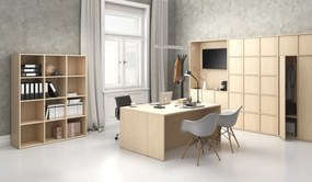 Biurko FRAME, 140x80 cm, brzoza