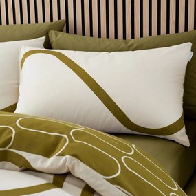 Pościel dwuosobowa w kolorze khaki/beżowa 230x220 cm Linear Curve – Catherine Lansfield