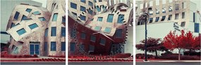 Obraz - budynek architektoniczny (z zegarem) (90x30 cm)
