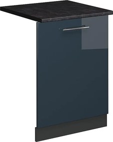 Panel przedni zmywarki ciemnoniebieski wysoki połysk 60x1.6x81.8 fame-line