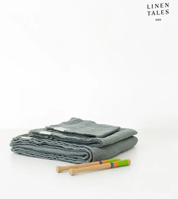 Niebieski lniany ręcznik dziecięcy 45x90 cm – Linen Tales
