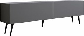Szafka RTV: Antracyt, czarne nogi, 170 x 52 x 32 cm