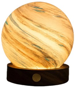 Lampa stołowa LED w ciemnym naturalnym kolorze ze szklanym kloszem (wysokość 9 cm) Polar Cloud – Gingko