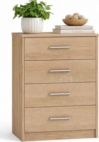 Wąska komoda skandynawska do salonu dąb sonoma M1-H42