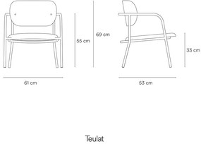 Jasnoszary fotel w dekorze jesionu Eclipse – Teulat