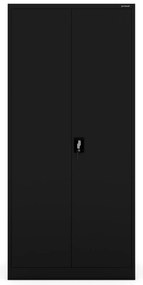 Szafa na dokumenty biurowa metalowa czarna: JAN H, 900 x 1950 x 400 mm