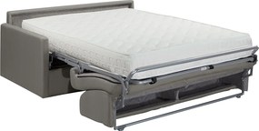 Kanapa 3-osobowa rozkładana z weluru CALIFE - Kolor zielony - Łóżko 140  cm - Materac 22 cm z pamięcią kształtu
