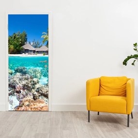 Fototapeta na drzwi - Plaże na tropikalnej wyspie (95x205cm)