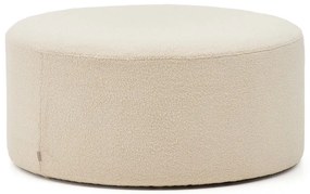 Kremowy puf z materiału bouclé Kaeli – Kave Home