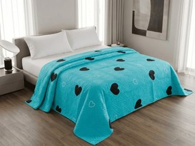 Narzuta na łóżko CORAZON BLEND, niebieska Rozmiar: 170 x 210 cm