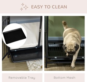 PawHut Wytrzymała klatka dla psa domek dla zwierząt domowych metalowa składana boks dla psa | Aosom PL