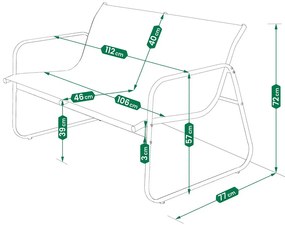 Nowoczesny komplet mebli ogrodowych N7-L54
