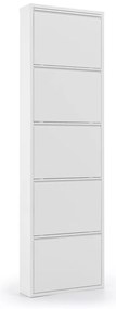 Biała metalowa uchylna szafka na buty 50x169x15 cm Ode – Kave Home
