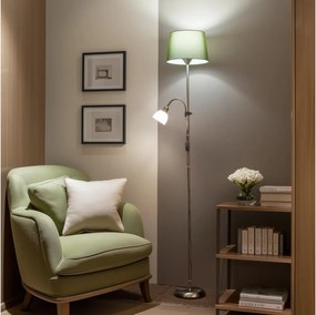 Brilagi - Lampa stojąca CERIA 2 w 1 1xE27/100W/230V + 1xE14/25W matowy chrom/zielony