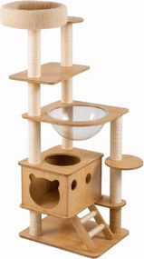 Drapak dla kota HAPPY CAT 147x40x40 cm, beżowy