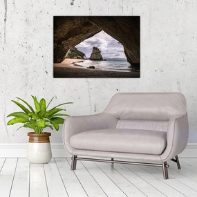 Obraz na szkle z jaskini, Nowa Zelandia (70x50 cm)