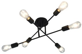 Czarna lampa sufitowa obracana loft - EX85-Berna