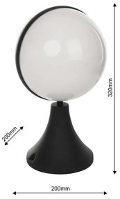 Okrągła lampa zewnętrzna czarna - N009-Hiflok