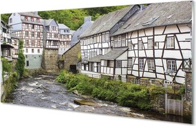 Panel Szklany Zabytkowa Zabudowa nad Rzeką