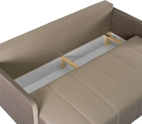 Sofa Rozkładana z Funkcją Spania IBIZA Dwuosobowa Beżowa Nowoczesna do Salonu