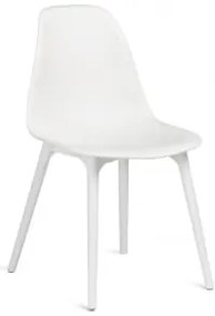 Zestaw 4 Krzeseł Jadalnianych Z Polipropylenu Scand Biała - Sklum
