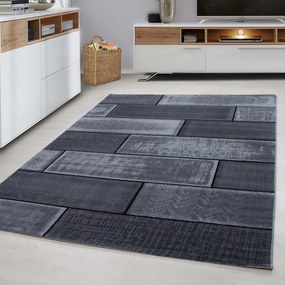 Dywan nowoczesny Plus Mur szaro-czarny 160 cm x 230 cm