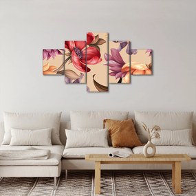 Obraz - Vintage Flowers (125x70 cm)