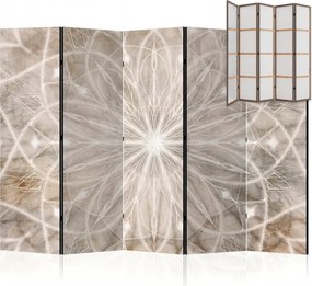 Parawan pokojowy 5-częściowy 225x172 Jednostronny dekoracyjny industrialny zen Szary Mandala Betonowa
