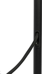 Lampa podłogowa zewnętrzna czarna z białym kloszem IP65 25 cm - Virginia