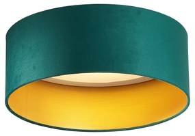 Nowoczesna lampa sufitowa zielony aksamit 40 cm z LED z 3-stopniową regulacją ściemniania - Sue Nowoczesny Oswietlenie wewnetrzne