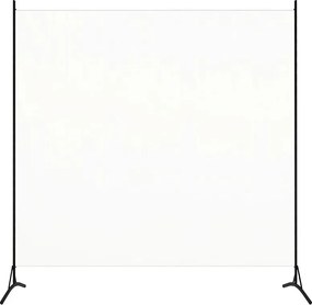 Ścianka działowa z 1 panelem 175x180 cm tkanina biała