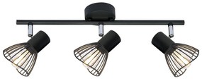 Czarna lampa sufitowa z metalowym kloszem 56x8 cm Fly – Candellux Lighting