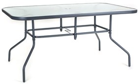 Happy Green Stół ogrodowy ze szklanym blatem Verre, 150 x 90 x 72 cm