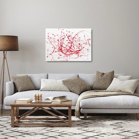 Obraz na szkle przy użyciu techniki drippingu (70x50 cm)