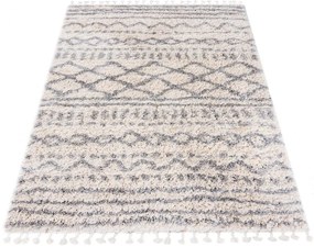 Kremowy dywan shaggy w stylu skandynawskim N3-E19