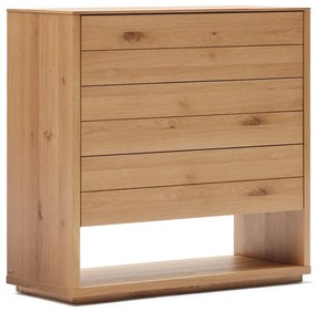 Wysoka komoda w dekorze dębu 100x97 cm Alguema – Kave Home