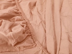 PrzytulneMieszkanie.pl Prześcieradło jersey BASIC morelowe 90 x 200 cm