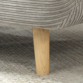 HOMCOM Fotel do spania 2-w-1 dla gości, regulowana poduszka wsparcia, optyka sztruksu, 82 cm x 89 cm x 83 cm, Szary