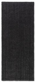 Czarny chodnik z juty 80x200 cm Bouclé – Hanse Home